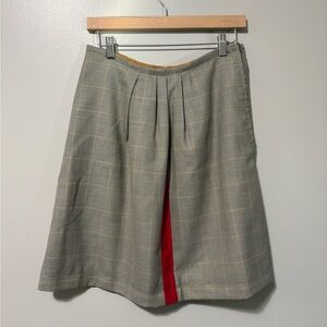 K. Brower Vintage Style Wool MIDI Skirt Houndstooth Pattern